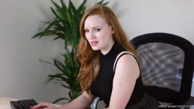 Tiny Tits - Redhead kloe Kane Clinical Trials JOI: Get Your Mind Off with Her Big Tits and Perky Tits - sexu.com - Britain